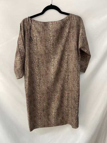 ZARA.Vestido fluido recto animal print T.s