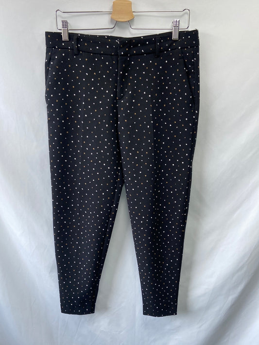 MANGO.Pantalones vestir lunares T.40