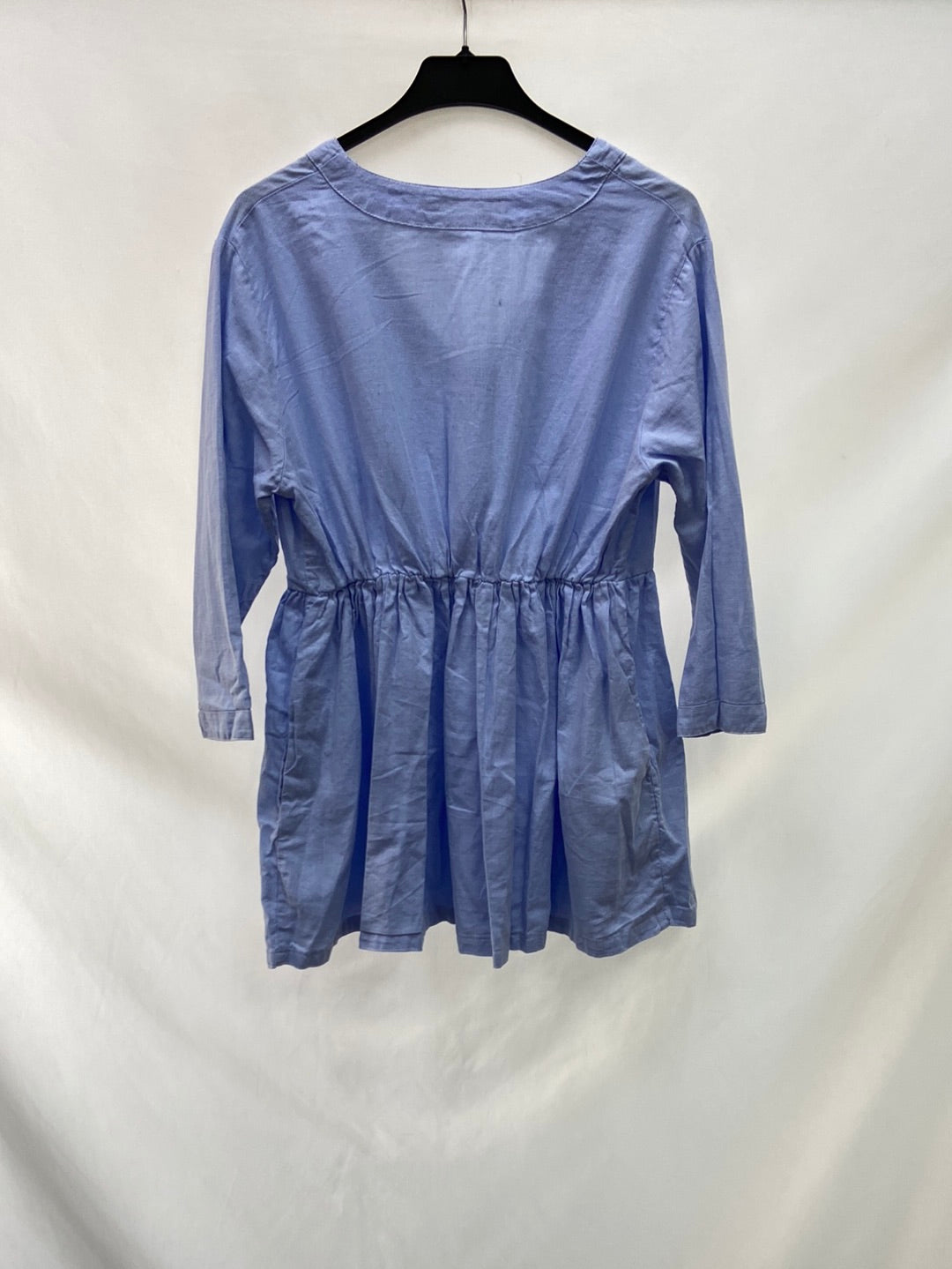 SOMIA.Blusa azul jaspeada T.L/XL