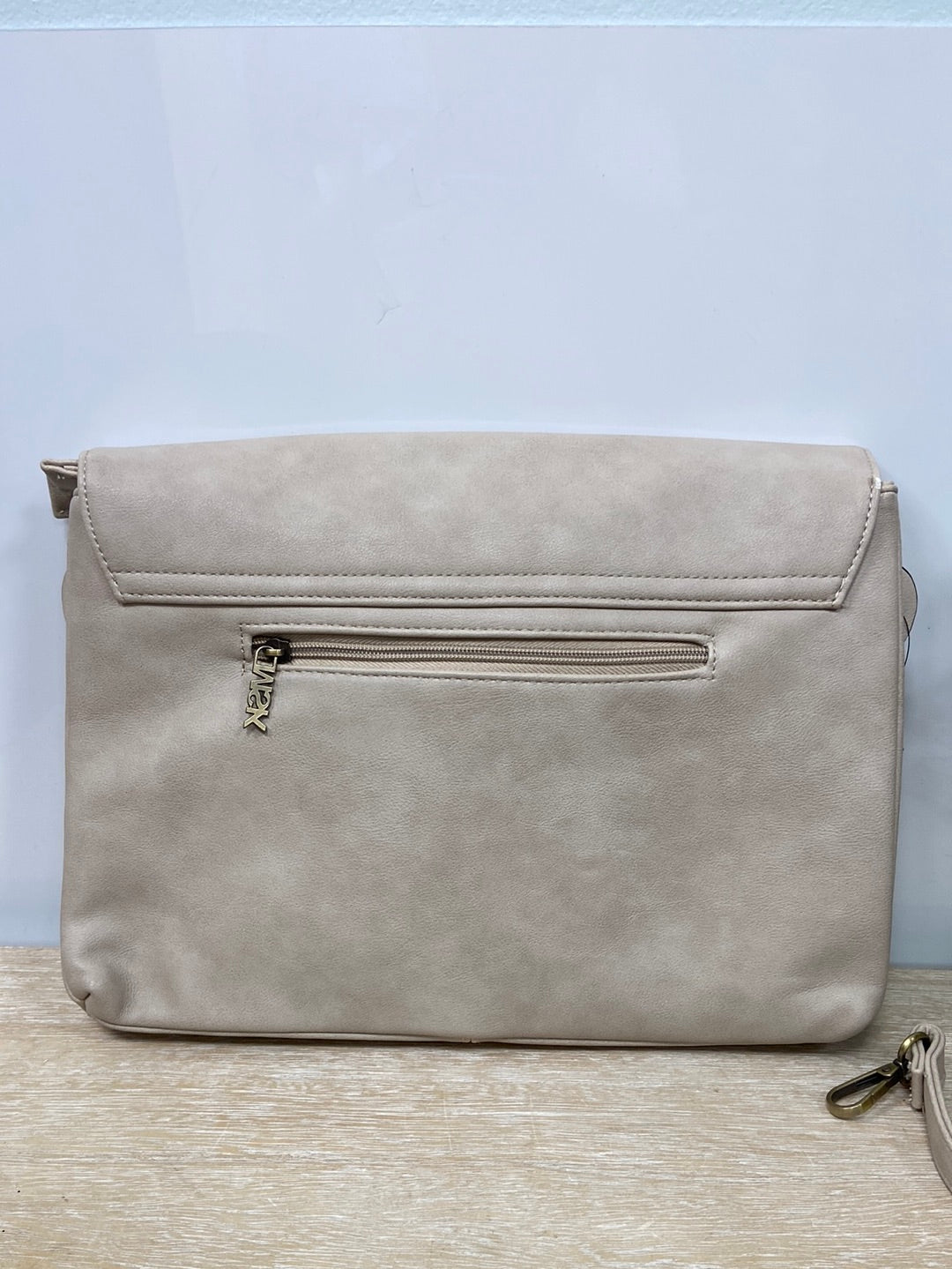 MISAKO.Cartera mano grande beige