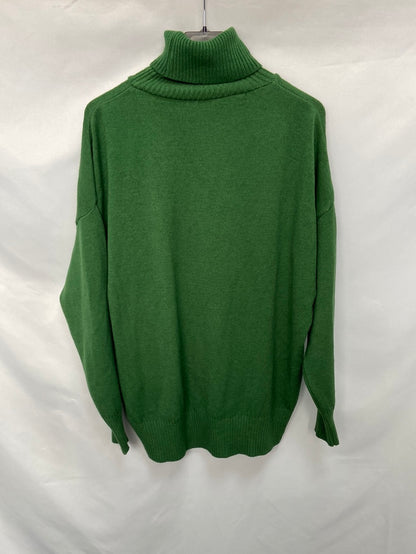 AMEÉ.Jersey verde oversized cuello alto T.s