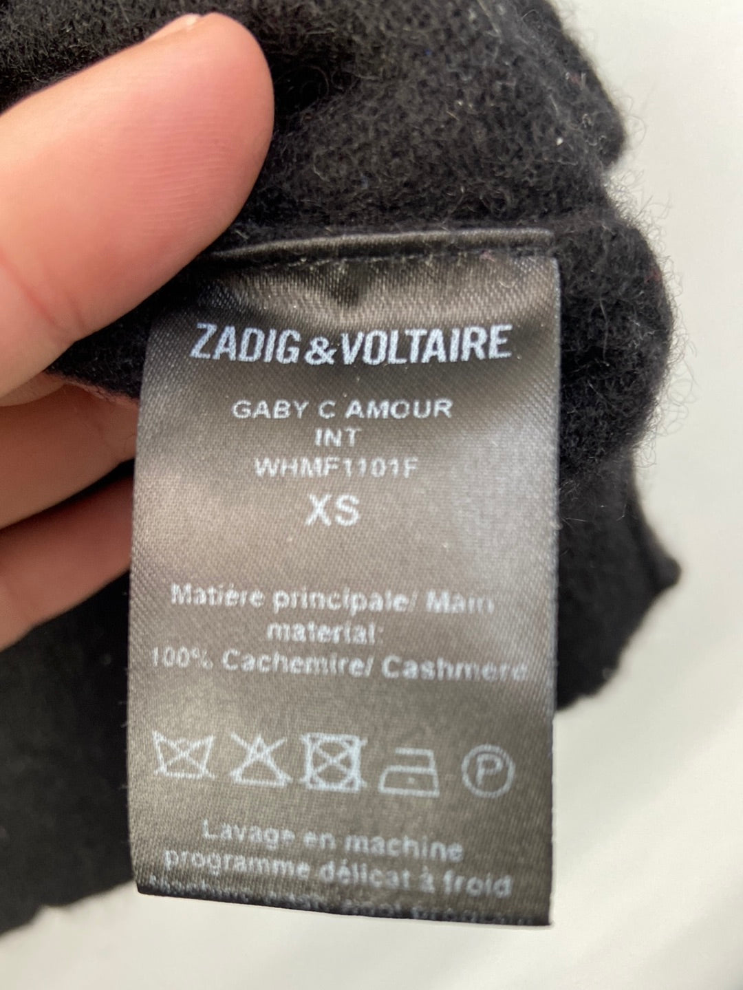 ZADIG&VOLTAIRE.Jersey negro cashmere T.xs