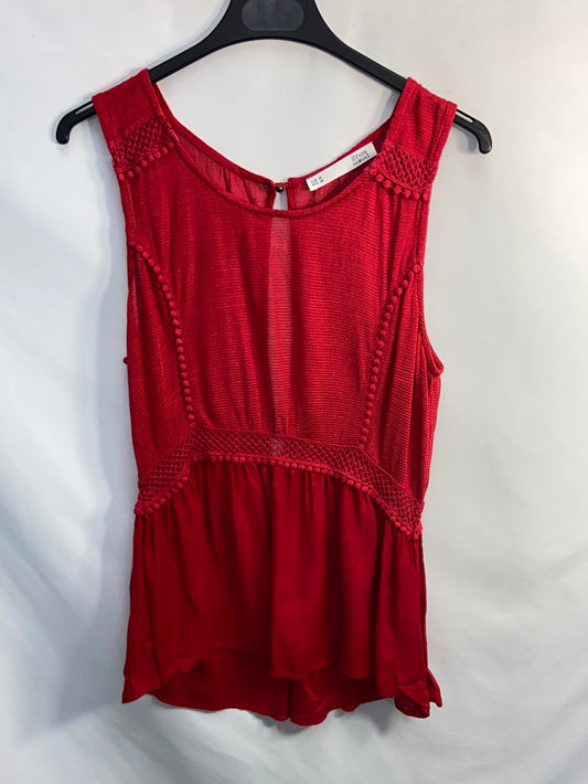 SFERA.Top rojo doble textura T.M