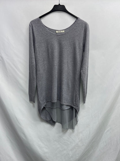 LEMON. Jersey gris con blusa T.u(s)