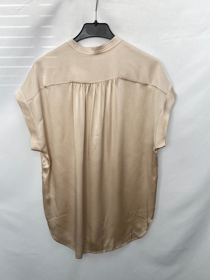 VINCE.Blusa beige seda satinada T.XS