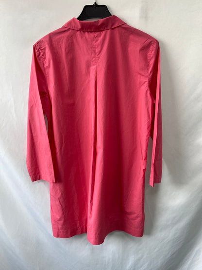 MASSIMO DUTTI.Blusón largo rosa T.38