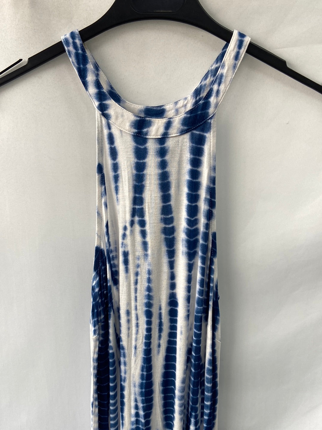 H&M.Vestido largo tie dye halter T.34