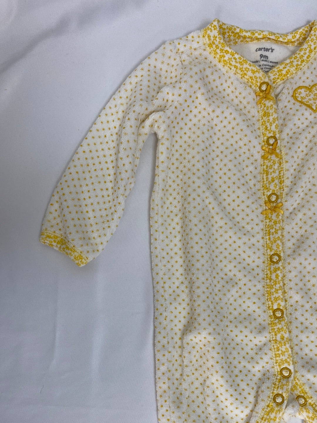 CARTER’S. Pijama amarillo lunares T.9 meses