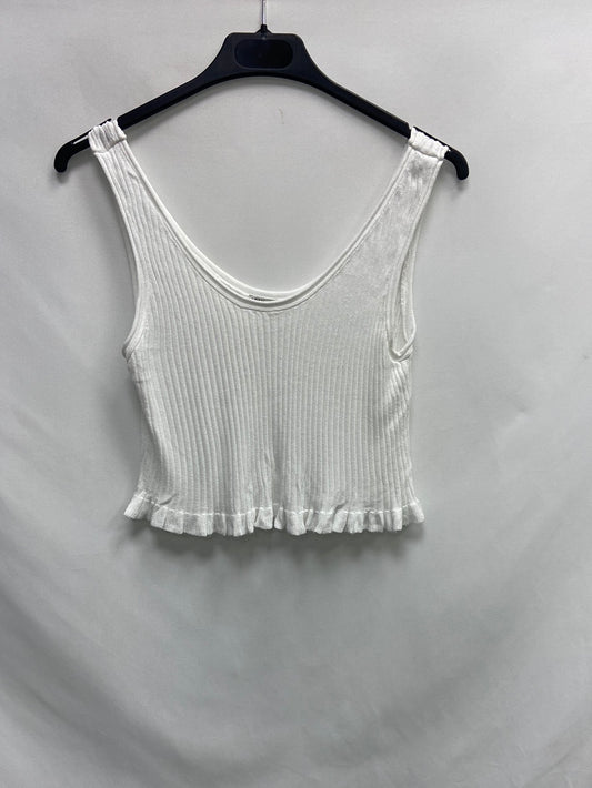 ZARA.Croptop punto canalé T.M