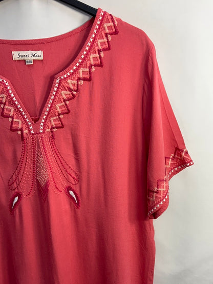 SWEETMISS.Vestido Coral verano T.XL